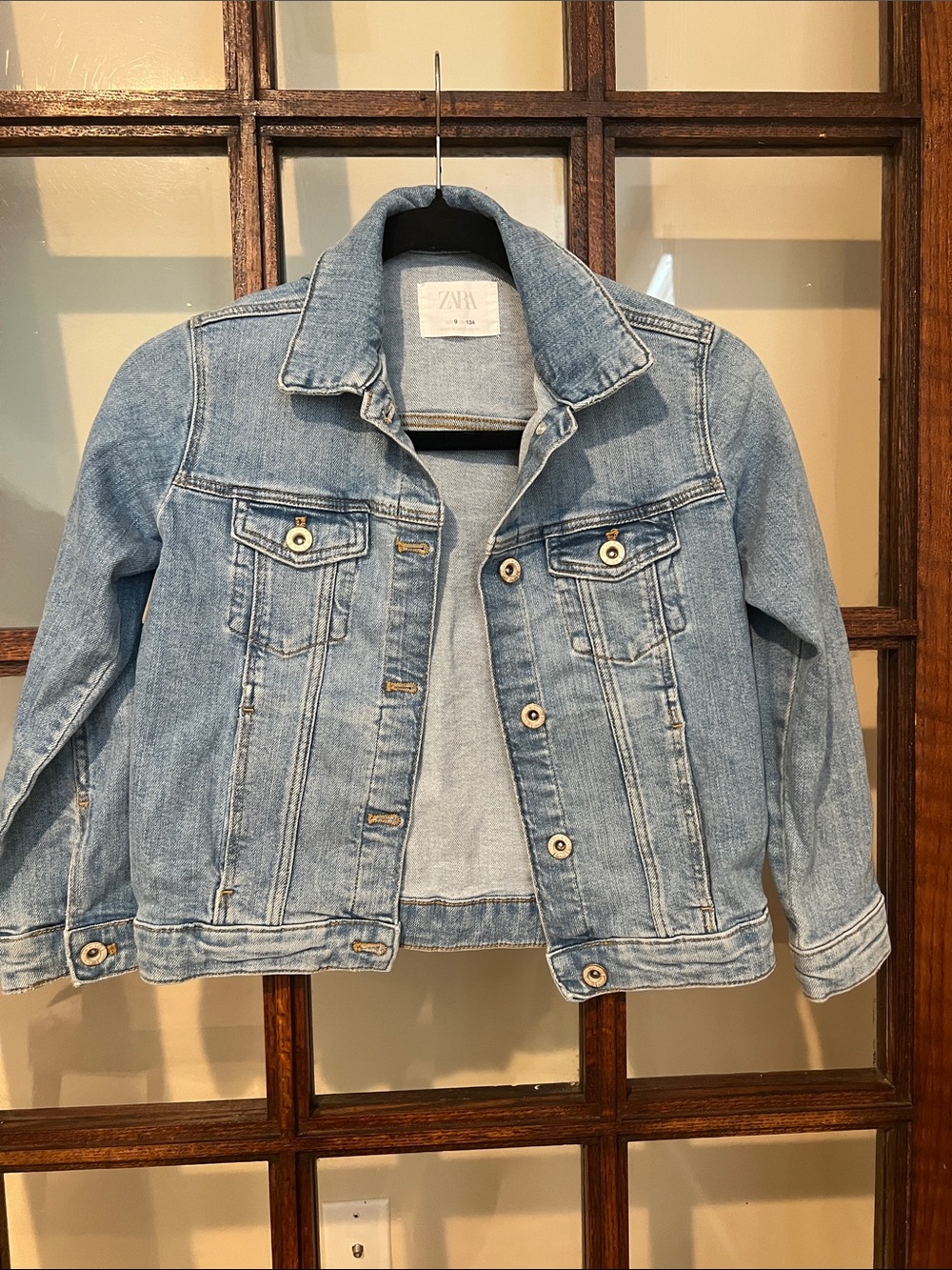 Zara Kids Light Wash Denim Trucker Jacket